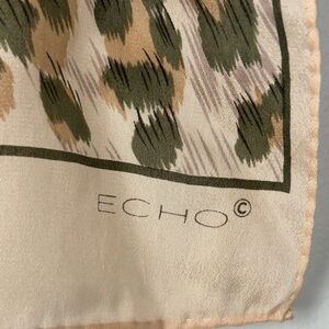 Echo Silk Scarf with Leopard Pattern Vintage